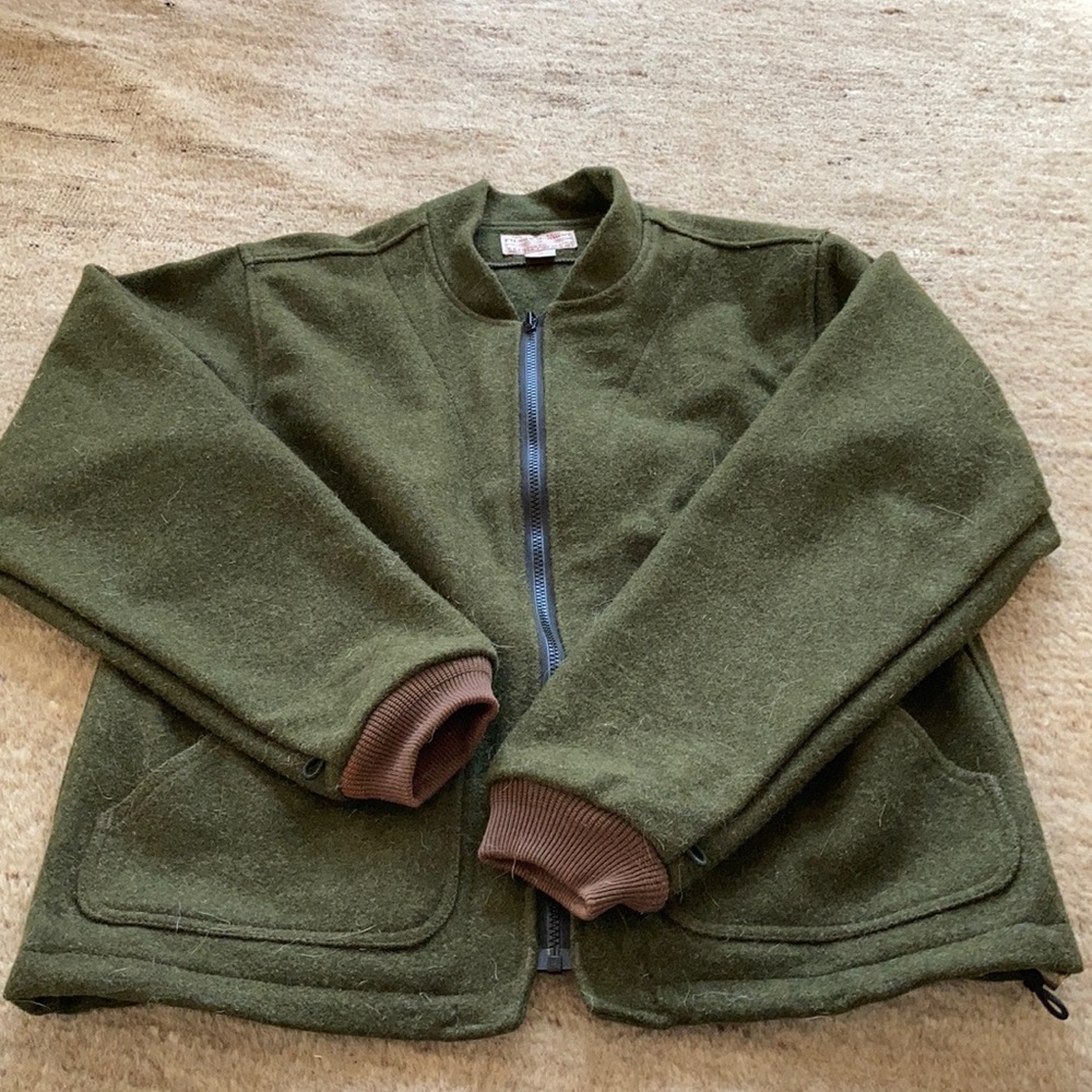 Filson army green wool jacket